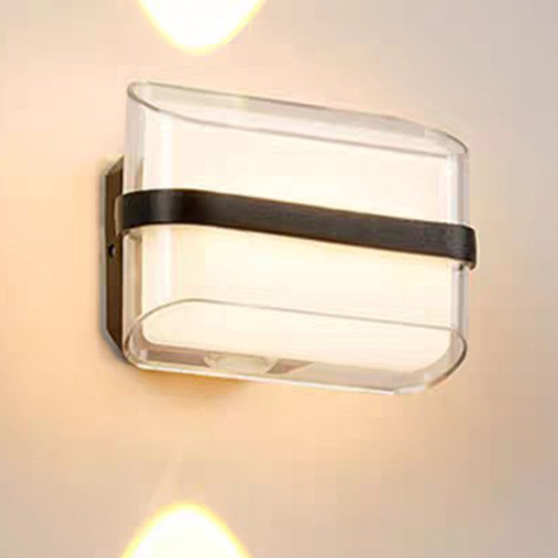 Simplicity Acrylic Ball Rectangular LED Wall Sconce Lamp