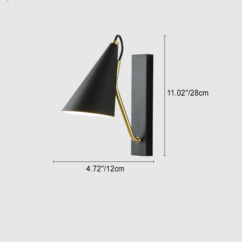Contemporary Nordic Iron Conic 1-Light Wall Sconce Lamp