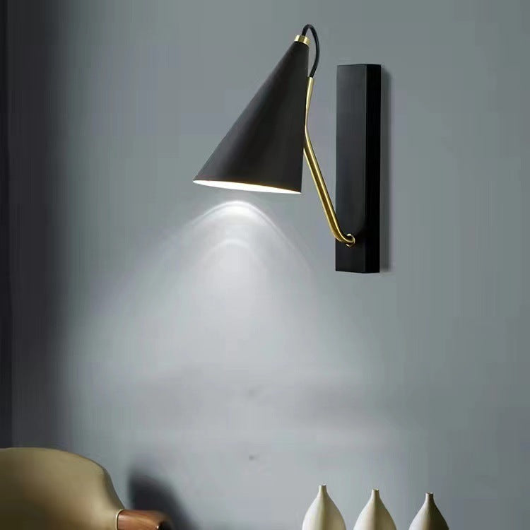 Contemporary Nordic Iron Conic 1-Light Wall Sconce Lamp