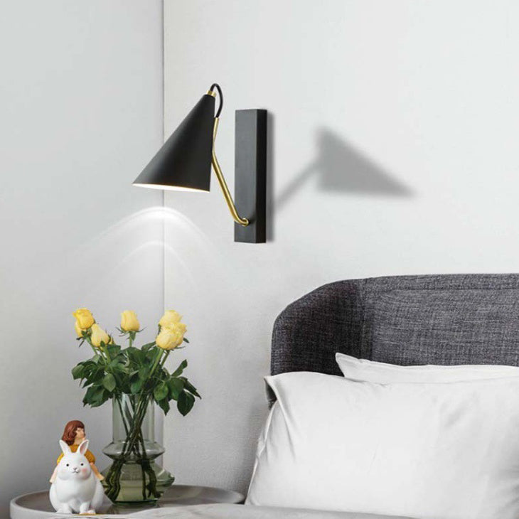 Contemporary Nordic Iron Conic 1-Light Wall Sconce Lamp
