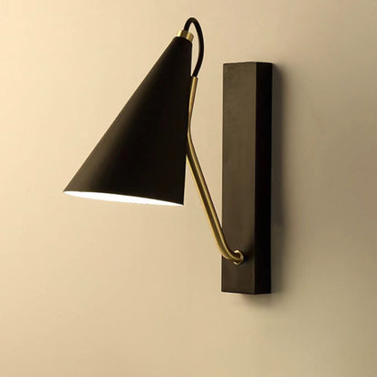 Contemporary Nordic Iron Conic 1-Light Wall Sconce Lamp