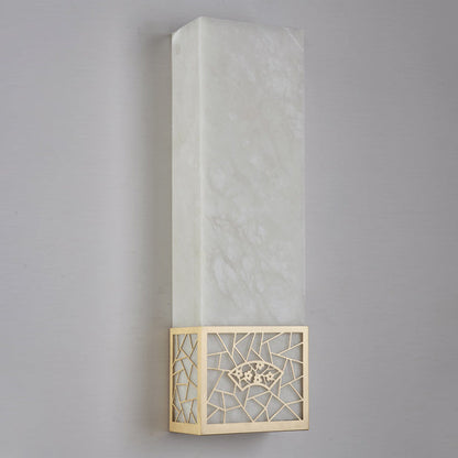 Chinese Plum Blossom Rectangular LED Wall Sconce Lamp