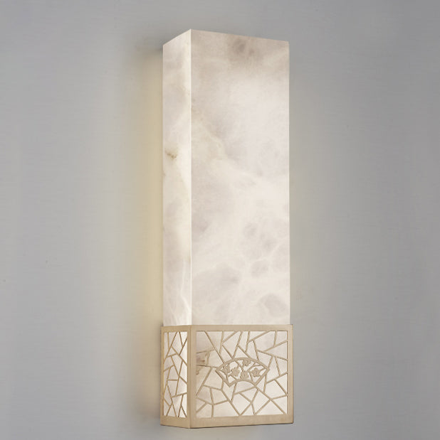Chinese Plum Blossom Rectangular LED Wall Sconce Lamp