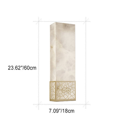 Chinese Plum Blossom Rectangular LED Wall Sconce Lamp