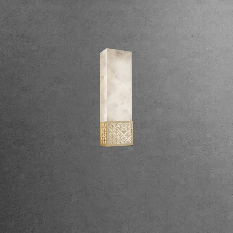 Chinese Plum Blossom Rectangular LED Wall Sconce Lamp