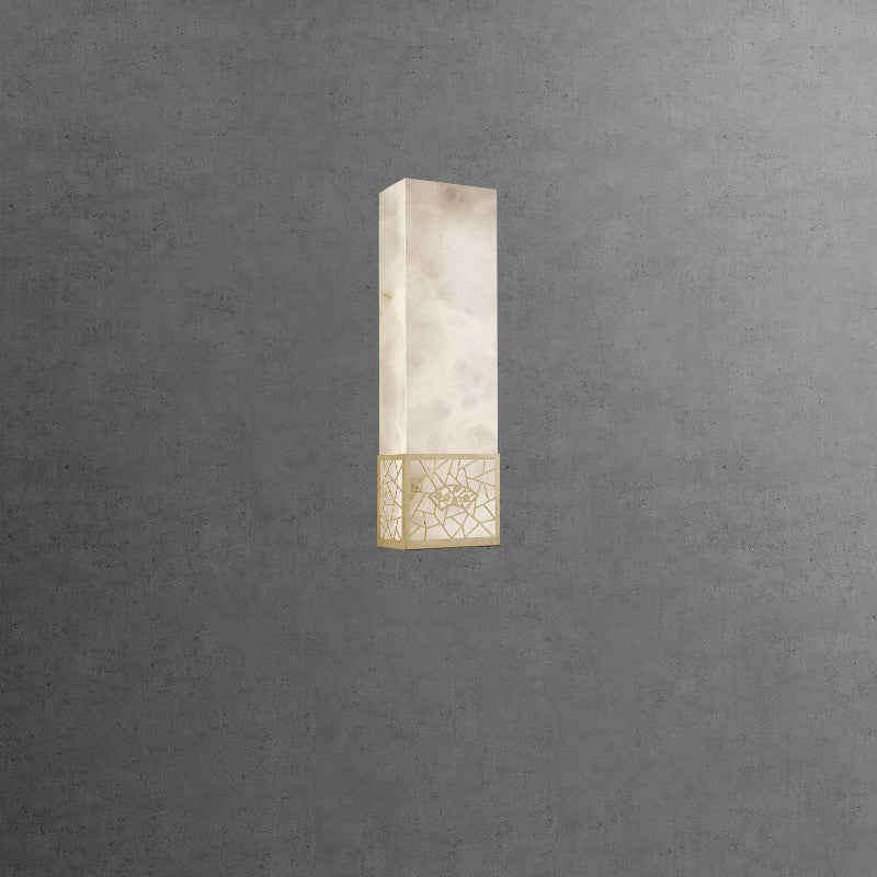 Chinese Plum Blossom Rectangular LED Wall Sconce Lamp