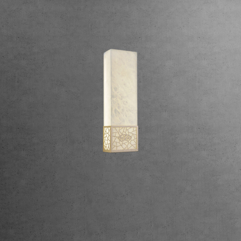 Chinese Plum Blossom Rectangular LED Wall Sconce Lamp