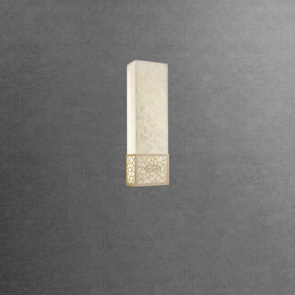 Chinese Plum Blossom Rectangular LED Wall Sconce Lamp