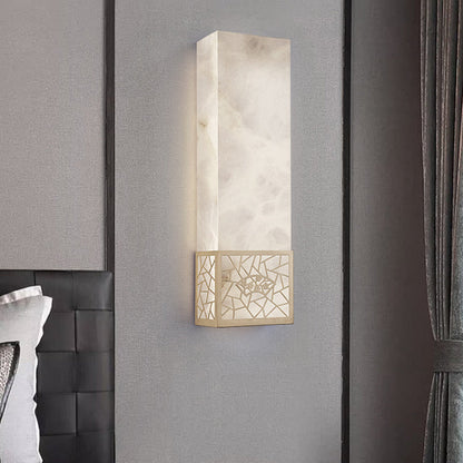 Chinese Plum Blossom Rectangular LED Wall Sconce Lamp