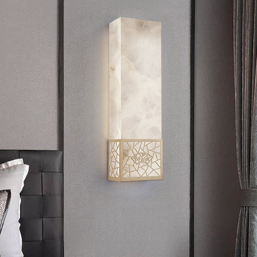Chinese Plum Blossom Rectangular LED Wall Sconce Lamp