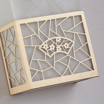 Chinese Plum Blossom Rectangular LED Wall Sconce Lamp