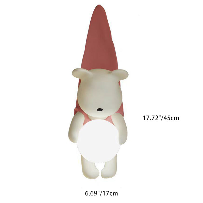 Kids Hanging Bear Resin PMMA 1-Light Wall Sconce Lamp