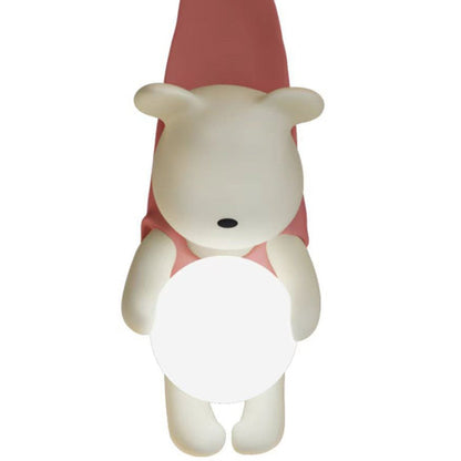 Kids Hanging Bear Resin PMMA 1-Light Wall Sconce Lamp