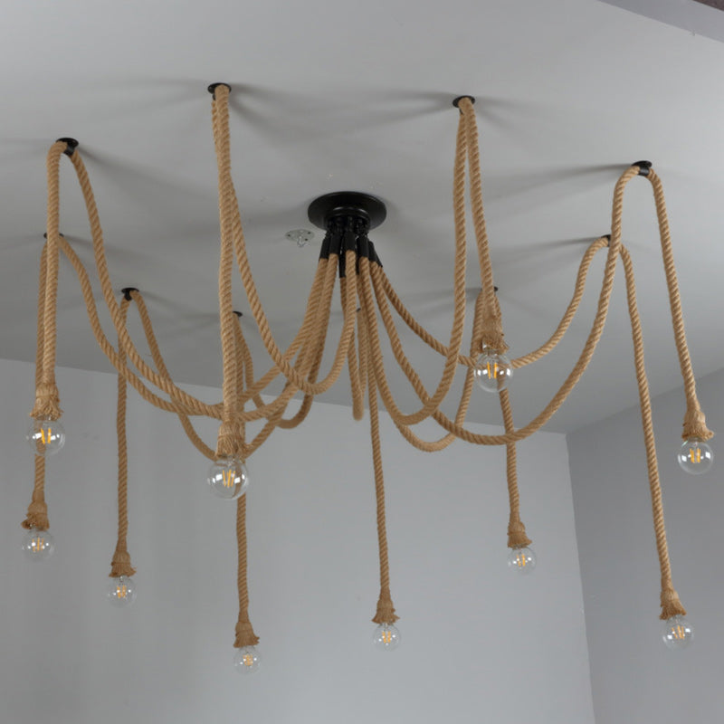 Contemporary 10-Light Iron Ceiling Light