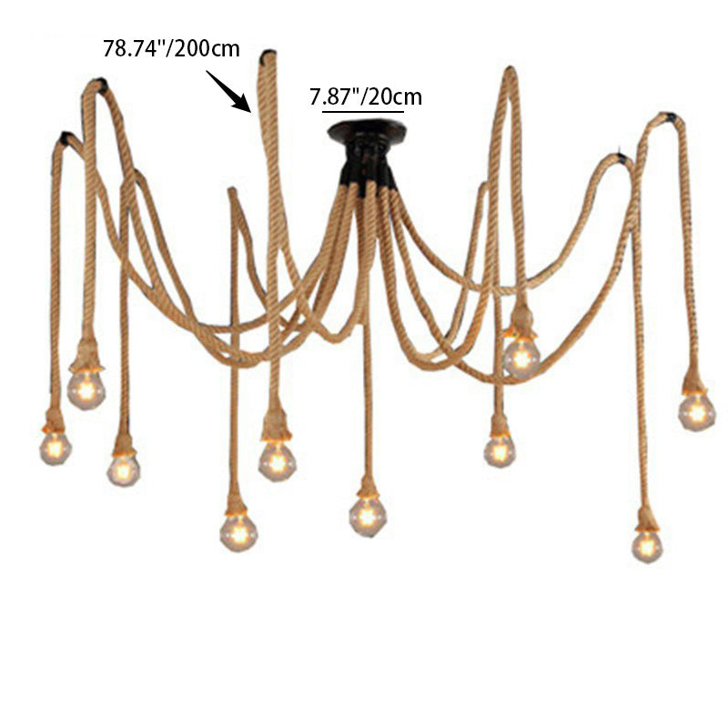 Contemporary 10-Light Iron Ceiling Light
