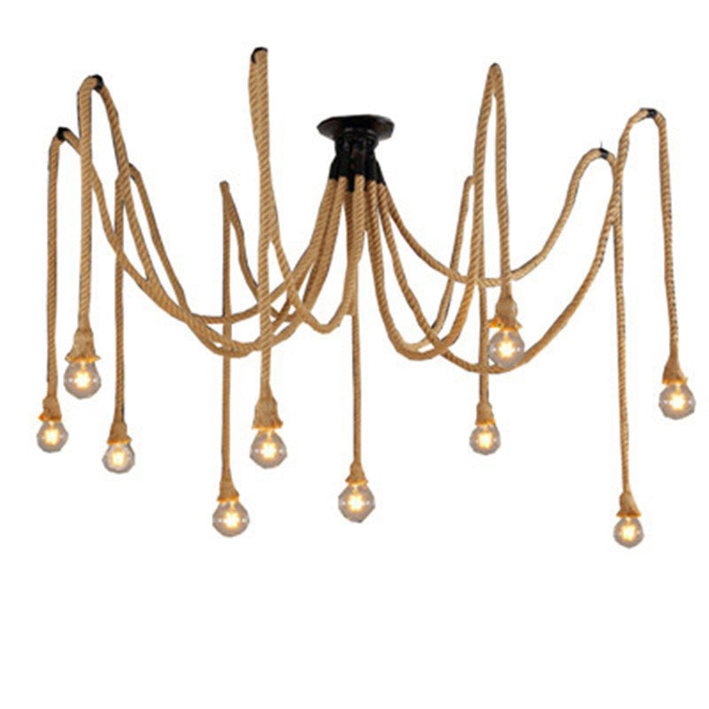 Contemporary 10-Light Iron Ceiling Light