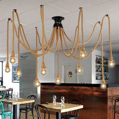 Contemporary 10-Light Iron Ceiling Light