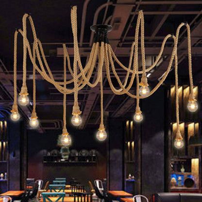 Contemporary 10-Light Iron Ceiling Light