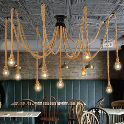 Contemporary 10-Light Iron Ceiling Light