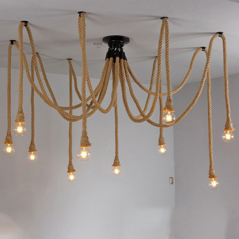Contemporary 10-Light Iron Ceiling Light