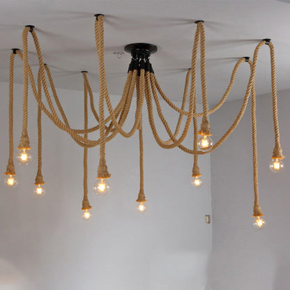 Contemporary 10-Light Iron Ceiling Light