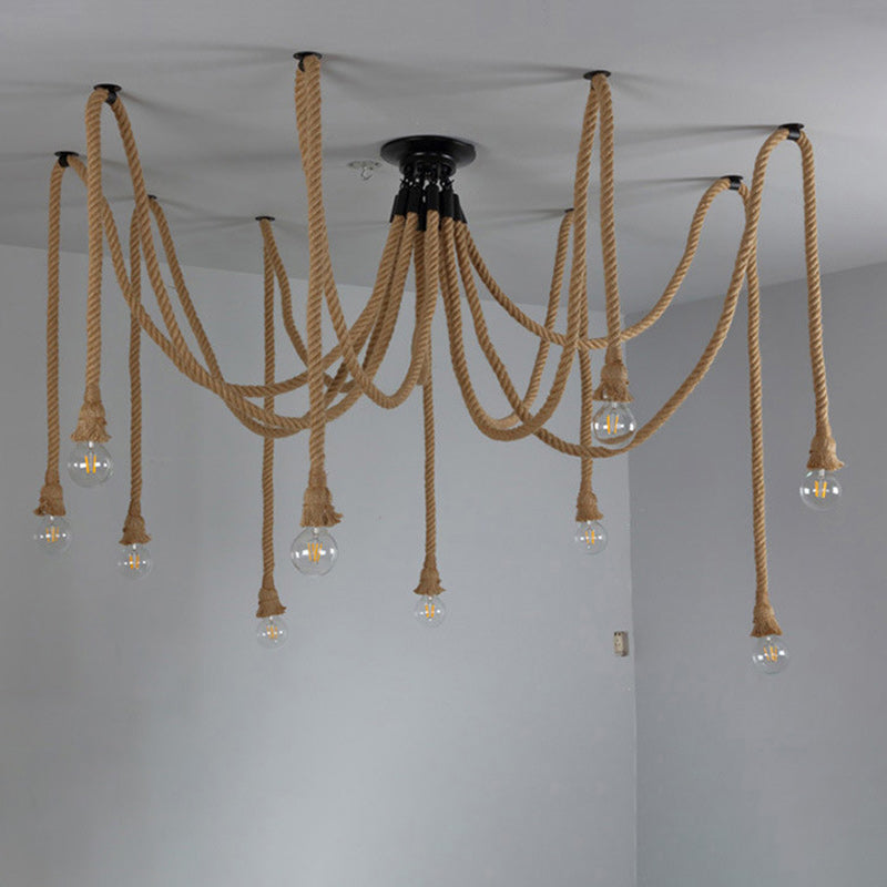 Contemporary 10-Light Iron Ceiling Light