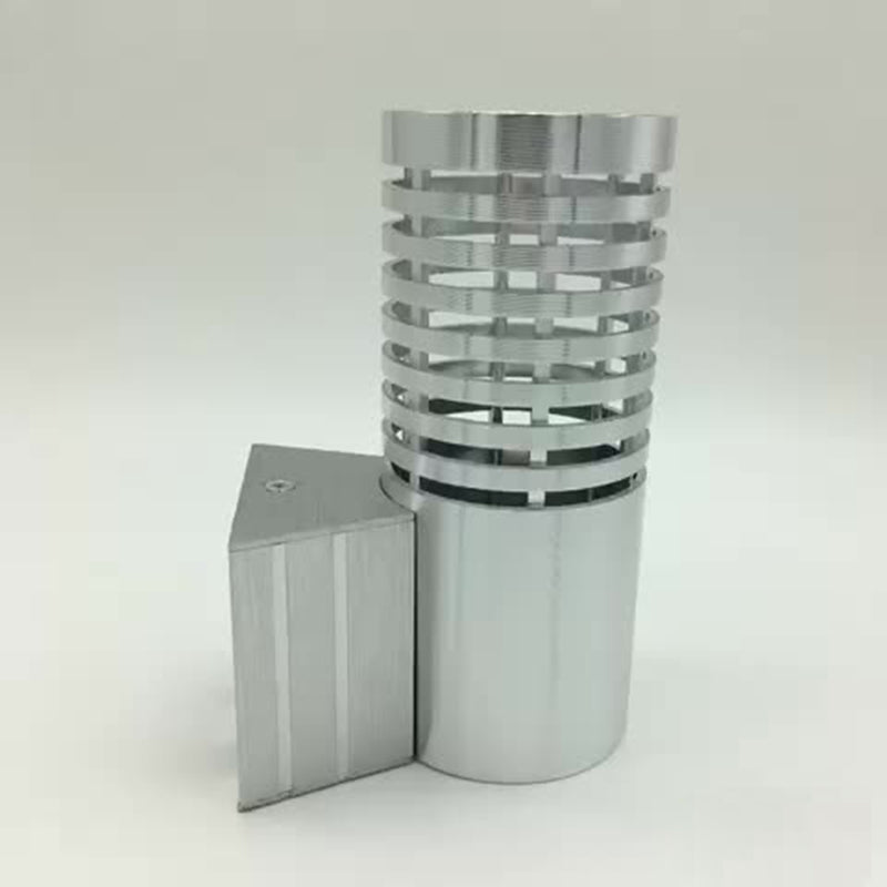 Industrial Aluminum Cylinder Hollowed LED Wall Sconce Lamp