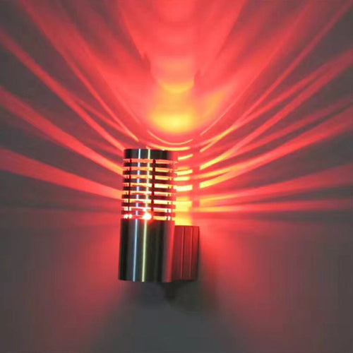 Industrial Aluminum Cylinder Hollowed LED Wall Sconce Lamp