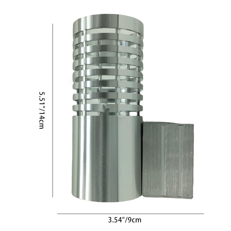 Industrial Aluminum Cylinder Hollowed LED Wall Sconce Lamp