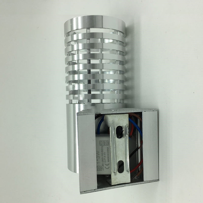 Industrial Aluminum Cylinder Hollowed LED Wall Sconce Lamp