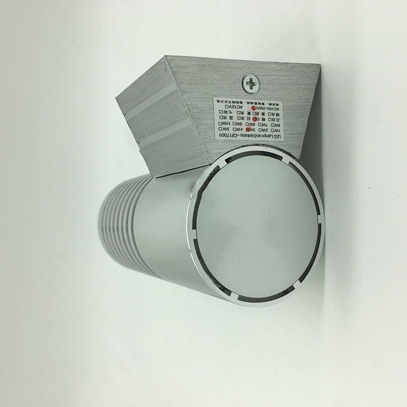 Industrial Aluminum Cylinder Hollowed LED Wall Sconce Lamp