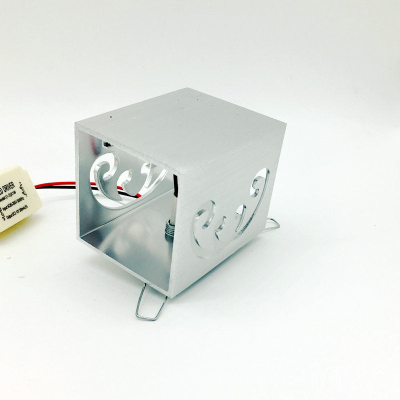 Simplicity Aluminum Cube Butterfly LED Wall Sconce Lamp