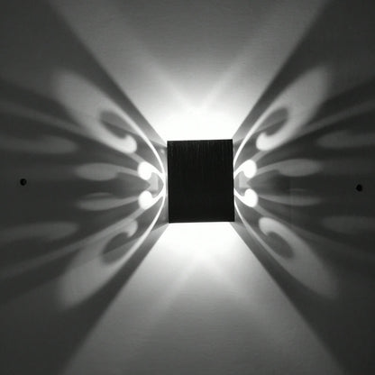 Simplicity Aluminum Cube Butterfly LED Wall Sconce Lamp