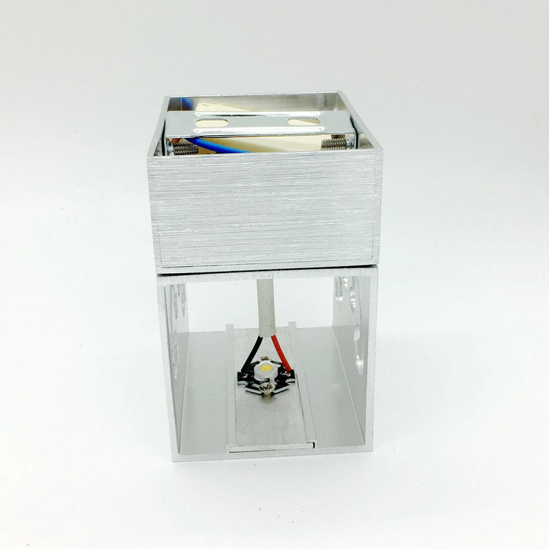 Simplicity Aluminum Cube Butterfly LED Wall Sconce Lamp