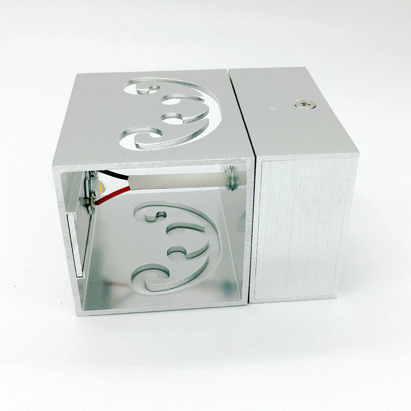 Simplicity Aluminum Cube Butterfly LED Wall Sconce Lamp