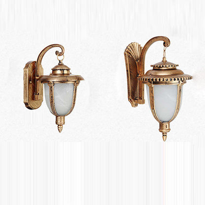 Waterproof Glass Carriage Lantern 1-Light Wall Sconce Lamp