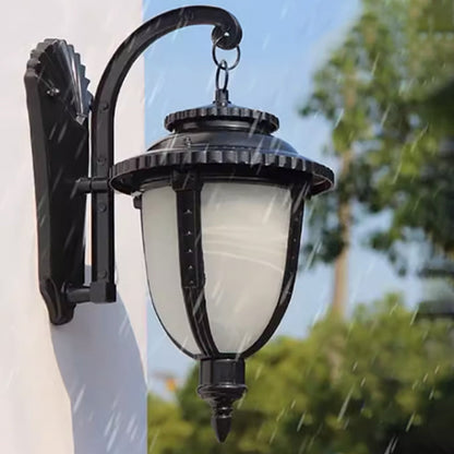 Waterproof Glass Carriage Lantern 1-Light Wall Sconce Lamp