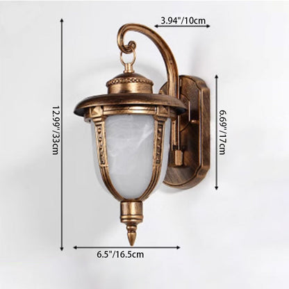 Waterproof Glass Carriage Lantern 1-Light Wall Sconce Lamp