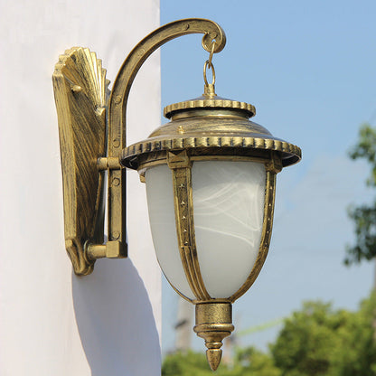 Waterproof Glass Carriage Lantern 1-Light Wall Sconce Lamp