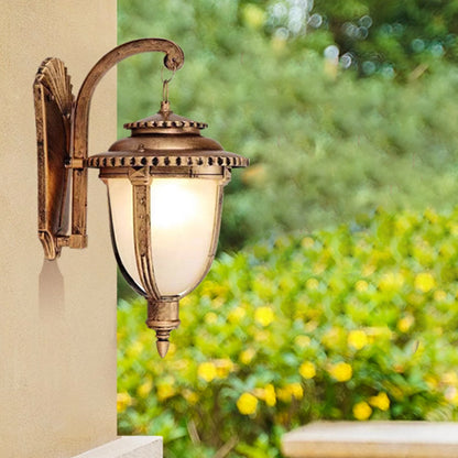 Waterproof Glass Carriage Lantern 1-Light Wall Sconce Lamp
