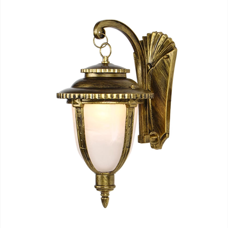 Waterproof Glass Carriage Lantern 1-Light Wall Sconce Lamp