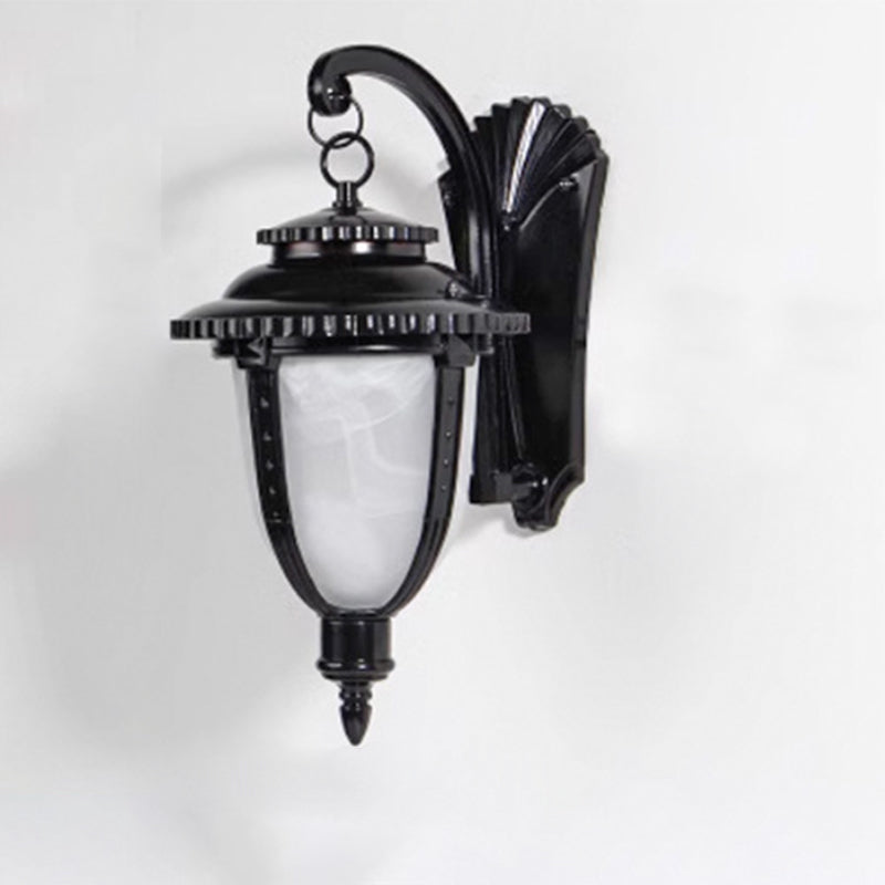 Waterproof Glass Carriage Lantern 1-Light Wall Sconce Lamp
