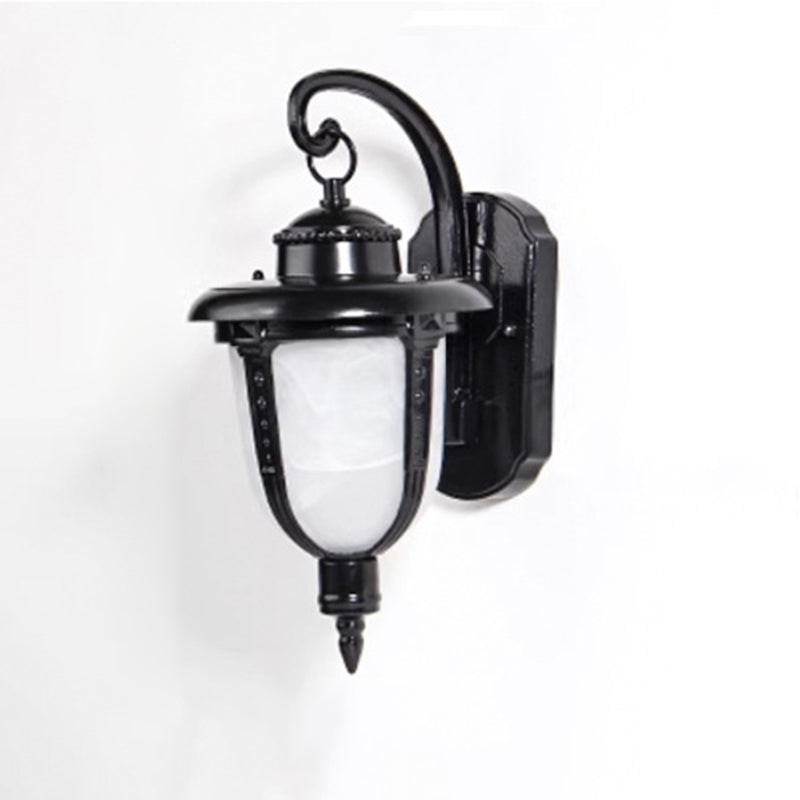 Waterproof Glass Carriage Lantern 1-Light Wall Sconce Lamp