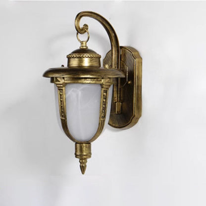 Waterproof Glass Carriage Lantern 1-Light Wall Sconce Lamp