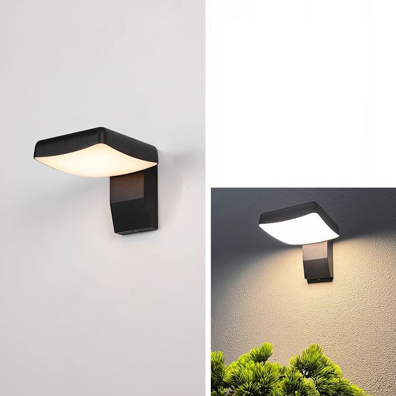 Modern Minimalist Waterproof Rotatable Aluminum PC Square Round LED Wall Sconce Lamp For Outdoor Patio