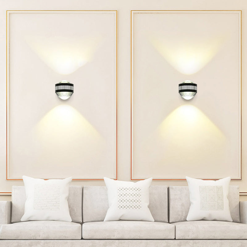 Simplicity Aluminum Crystal Ball LED Wall Sconce Lamp
