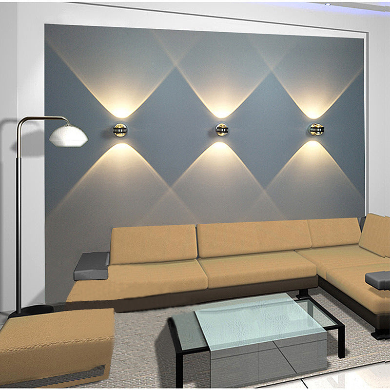 Simplicity Aluminum Crystal Ball LED Wall Sconce Lamp