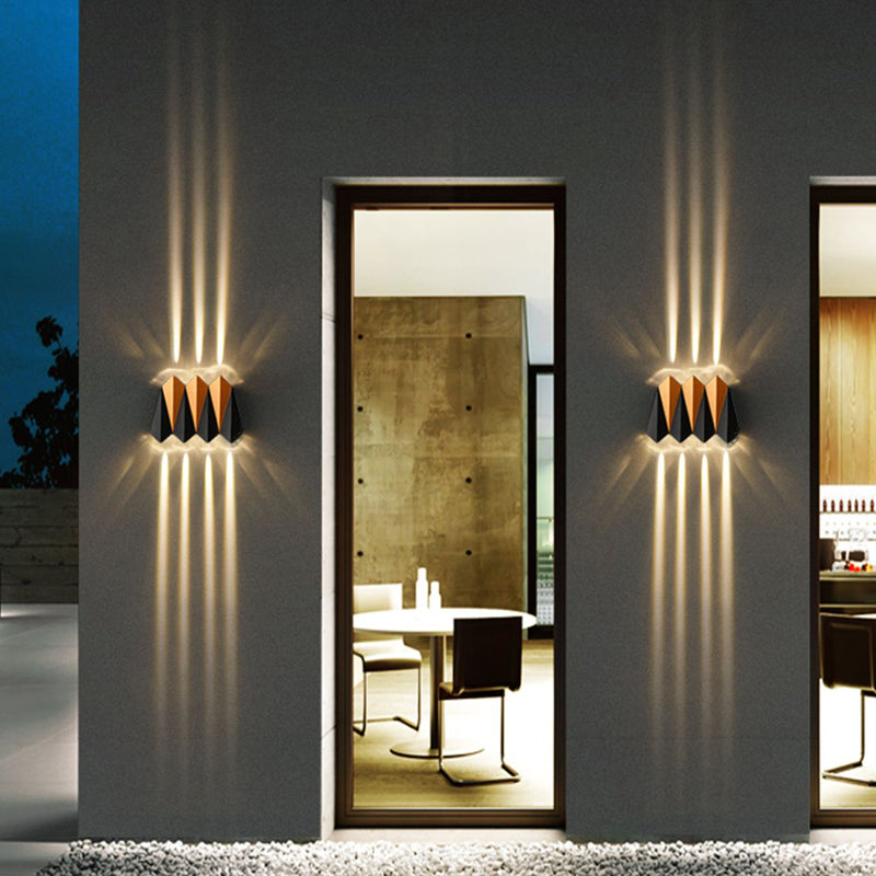 Waterproof Aluminum Plane Up And Down LED Wall Sconce Lamp