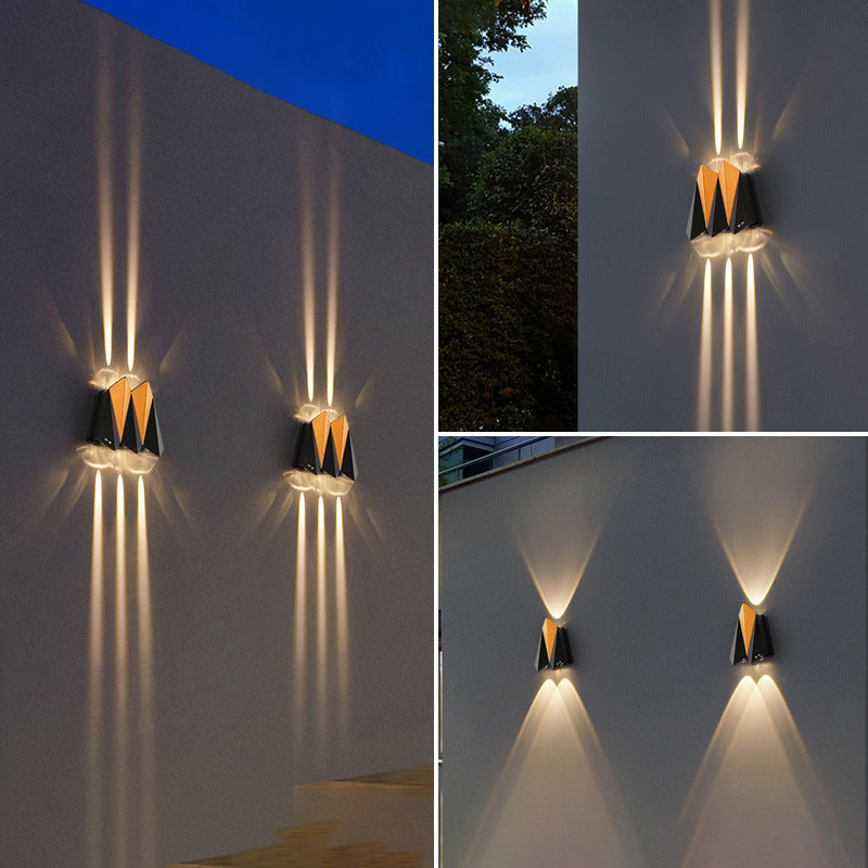 Waterproof Aluminum Plane Up And Down LED Wall Sconce Lamp