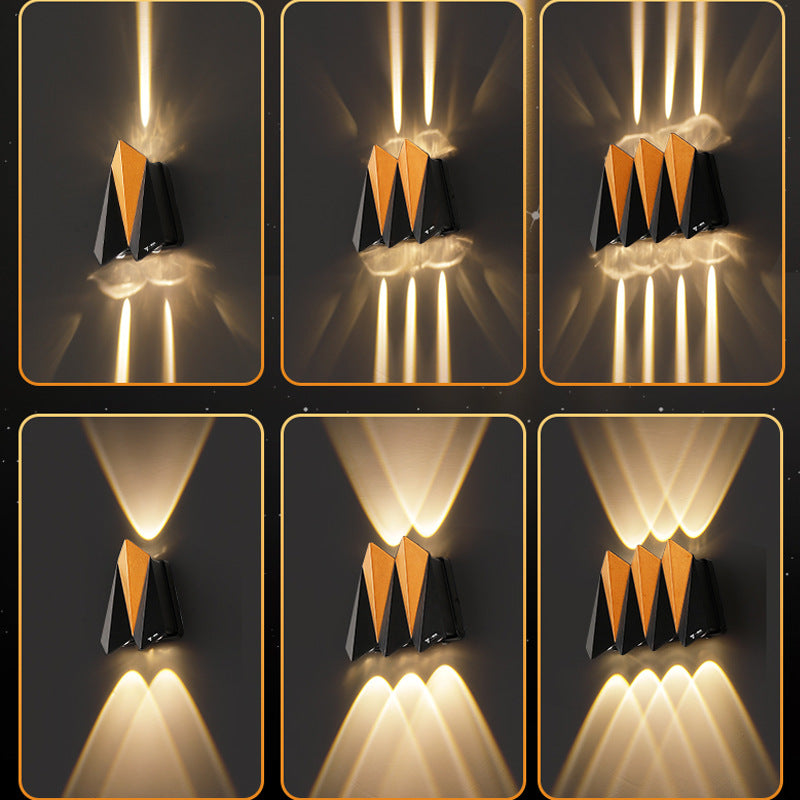 Waterproof Aluminum Plane Up And Down LED Wall Sconce Lamp